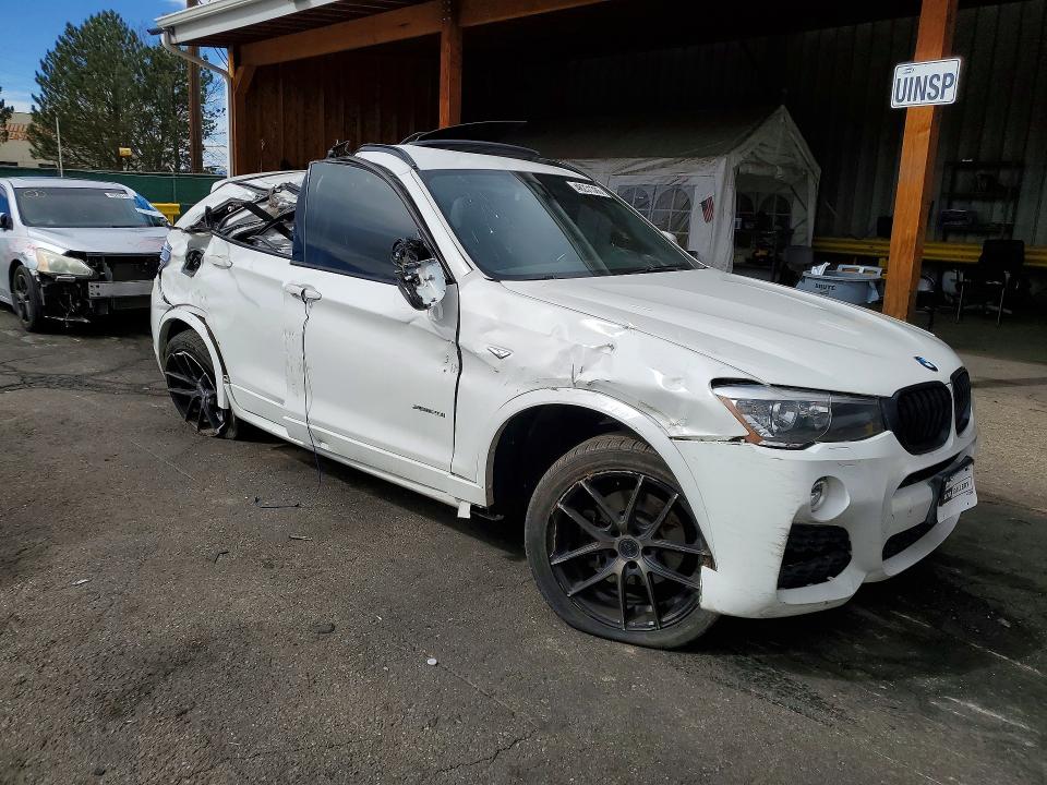 2017 BMW X3 VIN 5UXWX9C30H0W75423 COPART salvage auction — ROOF, Co - Public - Salvage Title, sold $1,750 on 2026-07-23 (photo 4)