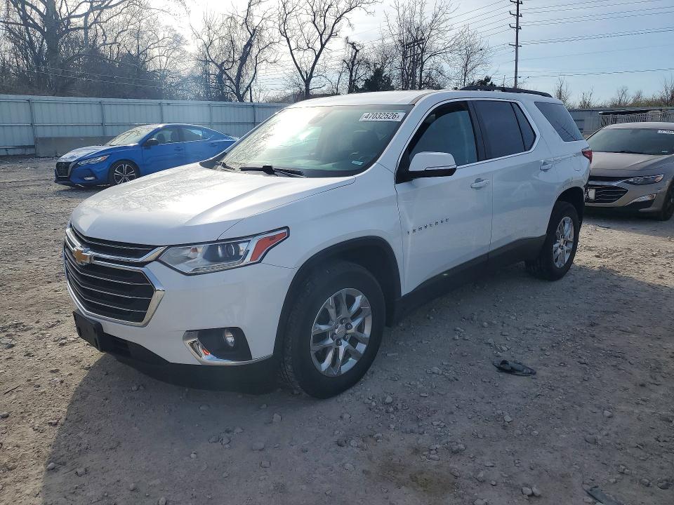 2021 Chevrolet Traverse VIN 1GNEVHKW2MJ192150 COPART salvage auction — REAR END, Mo - Salvage Certificate Of Title, sold $3,200 on 2026-07-03 (photo 1)