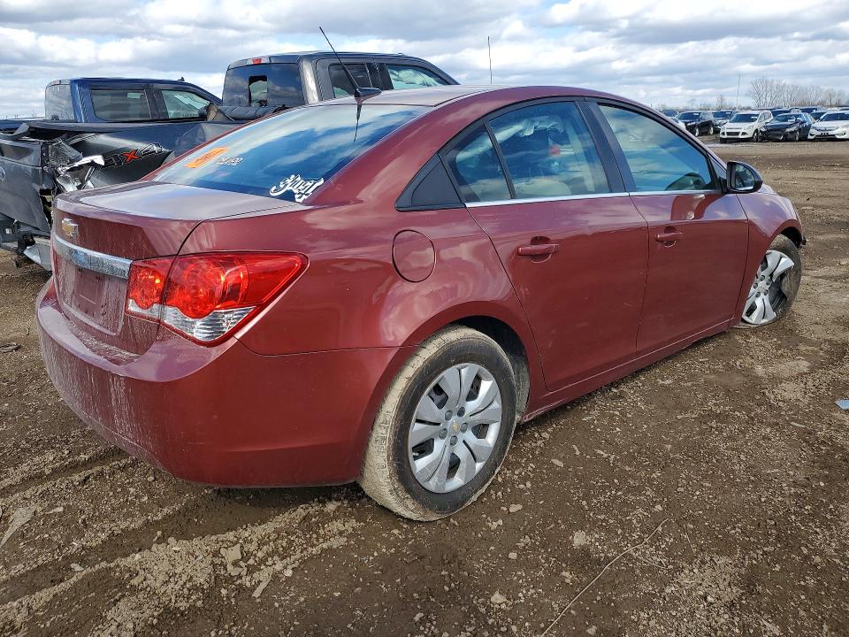 2012 Chevrolet Cruze VIN 1G1PD5SH4C7285891 COPART salvage auction — FRONT END, IL - SALVAGE CERTIFICATE, sold $325 on 2026-07-02 (photo 3)