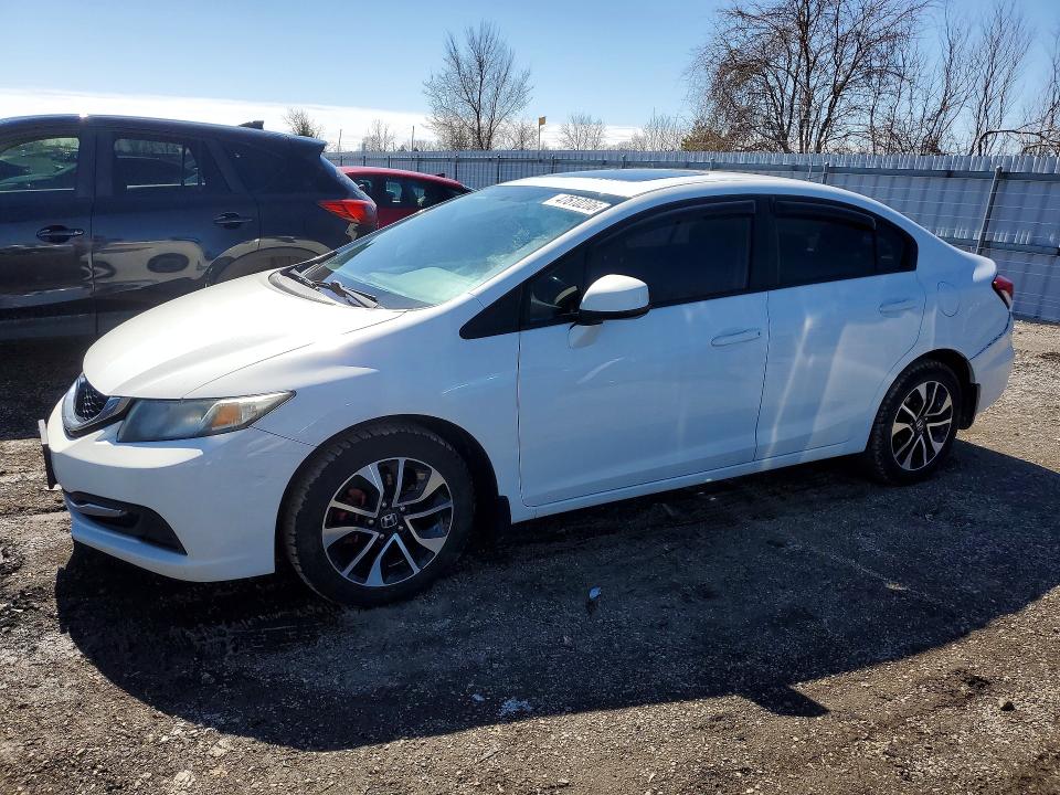 2013 Honda VIN 2HGFB2F56DH102666 COPART salvage auction — REAR END, On - Permit No Brand - Unfit, sold $1,450 on 2026-07-02 (photo 1)