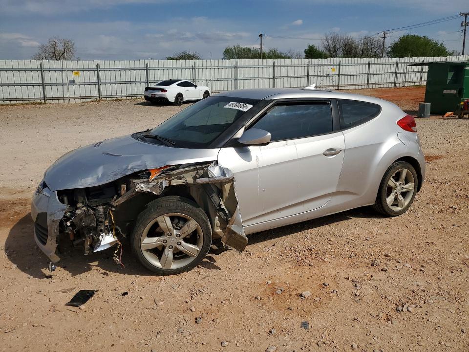 2012 Hyundai Veloster VIN KMHTC6AD7CU039749 COPART salvage auction — FRONT END, Ok - Cert Of Title-Salvage, sold $775 on 2026-07-30 (photo 1)