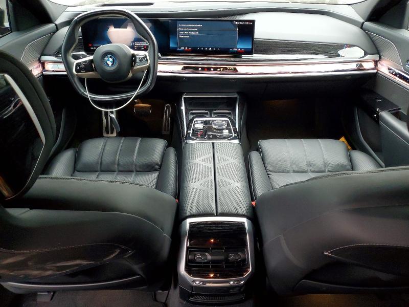2024 BMW I7 VIN WBY43EJ00RCR66640 COPART salvage auction — FRONT END, Ca - Salvage Certificate, sold $30,250 on 2026-07-06 (photo 8)