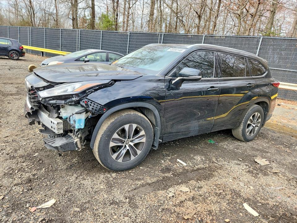2020 Toyota Highlander VIN 5TDGZRBH3LS018750 COPART salvage auction — FRONT END, Md - Cert Of Salvage > 75% Damage, sold $15,100 on 2026-07-10 (photo 1)