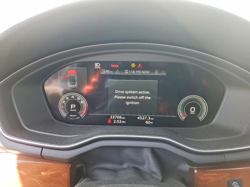 2021 Audi A5 VIN WAUWAGF54MN007364 COPART salvage auction — REAR END, Salvage Title, sold $14,500 on 2026-07-22 (photo 9)