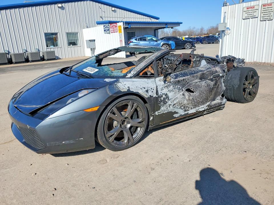 2007 Lamborghini Gallardo VIN ZHWGU22T37LA04553 COPART salvage auction — BURN, Co - Salvage Title, sold $15,000 on 2026-07-27 (photo 1)
