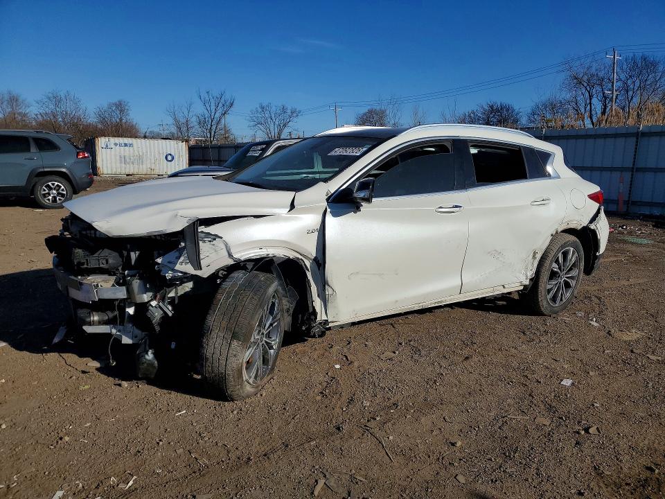 2018 Infiniti Qx30 VIN SJKCH5CR5JA053704 COPART salvage auction — FRONT END, Il - Salvage Certificate, sold $1,100 on 2026-07-10 (photo 1)