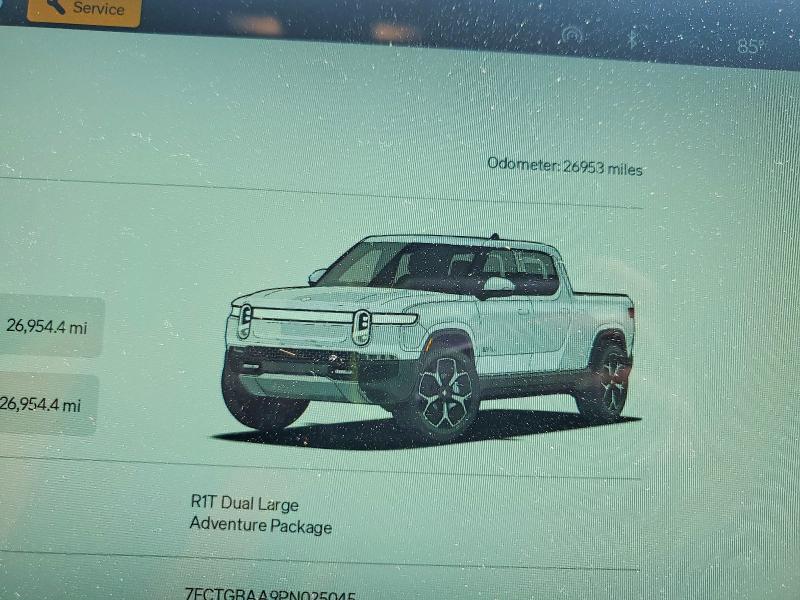 2023 Rivian R1t VIN 7FCTGBAA9PN025045 COPART salvage auction — SIDE, Ky - Cert Of Title-Salvage, sold $23,200 on 2026-07-27 (photo 9)