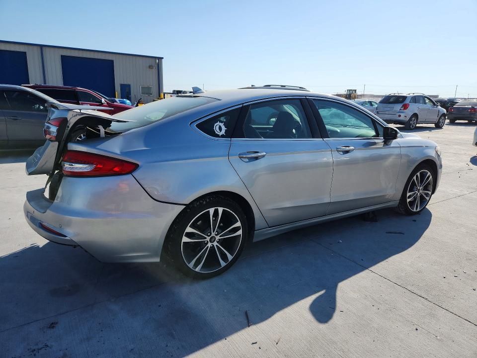2020 Ford Fusion VIN 3FA6P0D99LR117312 COPART salvage auction — REAR END, Tx - Salvage Vehicle Title, sold $2,000 on 2026-07-02 (photo 3)