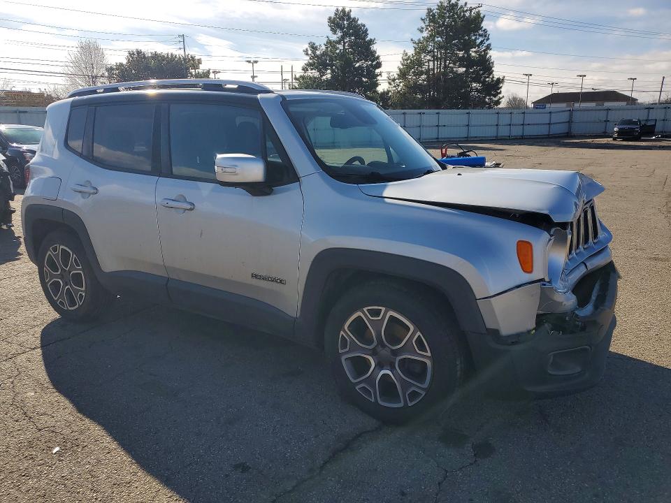 2015 Jeep Renegade VIN ZACCJADT6FPC37857 COPART salvage auction — FRONT END, In - Cert Of Title-Salvage Title, sold $1,650 on 2026-08-21 (photo 4)