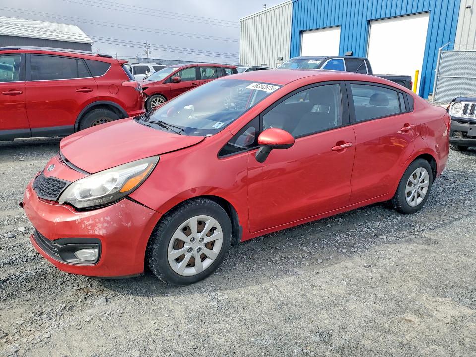 2013 Kia Rio VIN KNADM4A34D6121779 COPART salvage auction — FRONT END, Salvage Title, sold $325 on 2026-07-23 (photo 1)