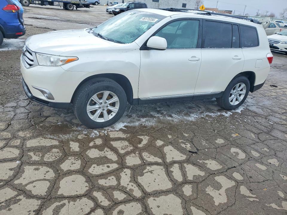 2012 Toyota Highlander VIN 5TDBK3EH7CS154323 COPART salvage auction — HAIL, Il - Salvage Certificate, sold $3,250 on 2026-07-15 (photo 1)