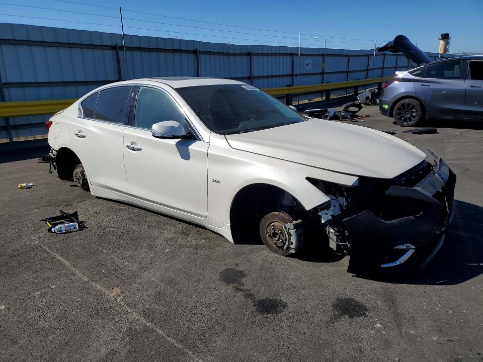 2019 Infiniti Q50 VIN JN1EV7AP6KM543279 COPART salvage auction — VANDALISM, Ca - Non-Repairable Vehicle Cert, sold $450 on 2026-07-27 (photo 4)