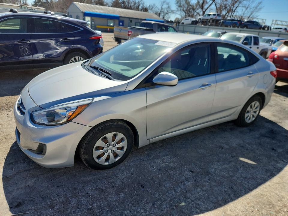 2017 Hyundai Accent VIN KMHCT4AE8HU219519 COPART salvage auction — SIDE, Ks - Cert Of Title-Salvage, sold $800 on 2026-07-08 (photo 1)