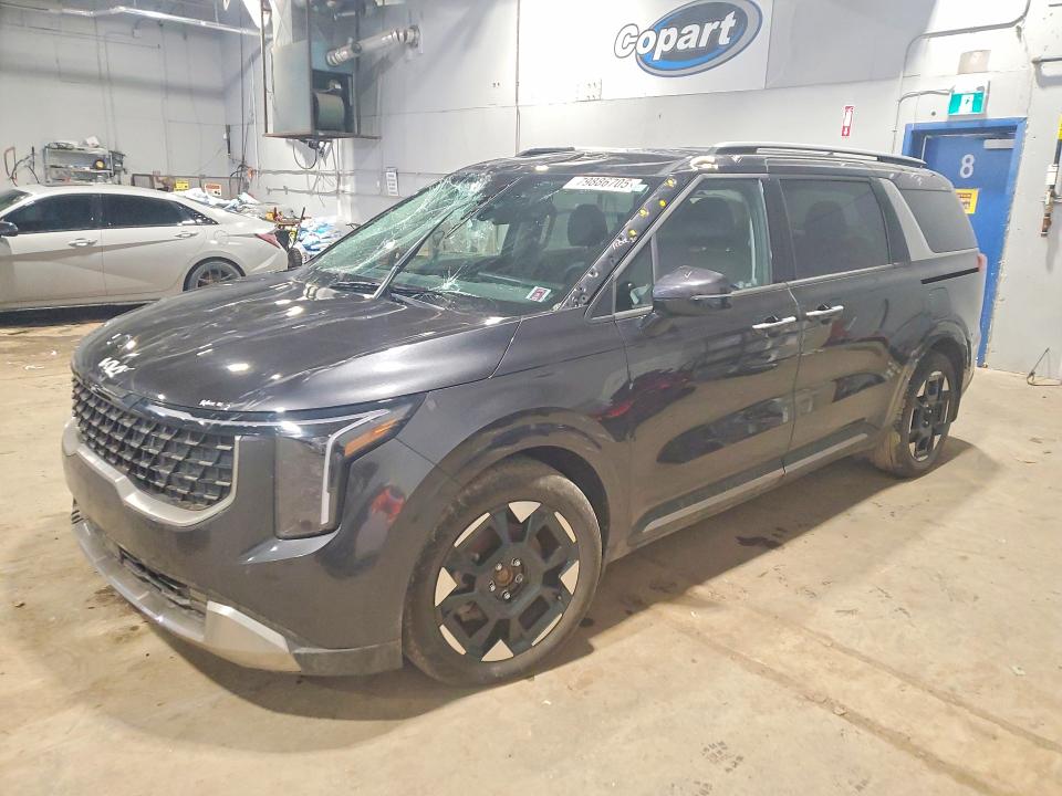 2025 Kia Carnival VIN KNDNC5K33S6493643 COPART salvage auction — FRONT END, NS - SALVAGE TITLE, sold $9,900 on 2026-07-09 (photo 1)