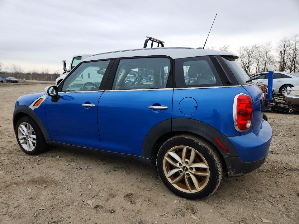 2012 Mini Cooper VIN WMWZB3C5XCWM03007 COPART salvage auction — MINOR DENT/SCRATCHES, Md - Parts Only-No Title Letter, sold $375 on 2026-08-11 (photo 2)