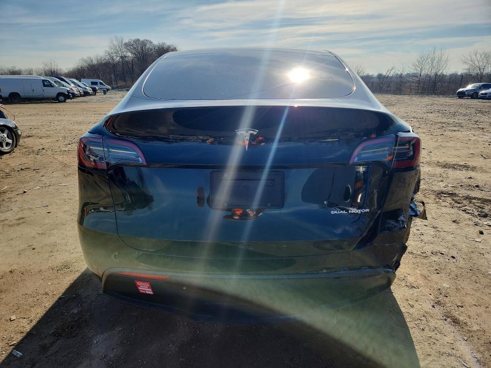 2023 Tesla Model y VIN 7SAYGDEE3PF607258 COPART salvage auction — REAR END, Id - Salvage Certificate Of Title, sold $12,600 on 2026-07-09 (photo 6)