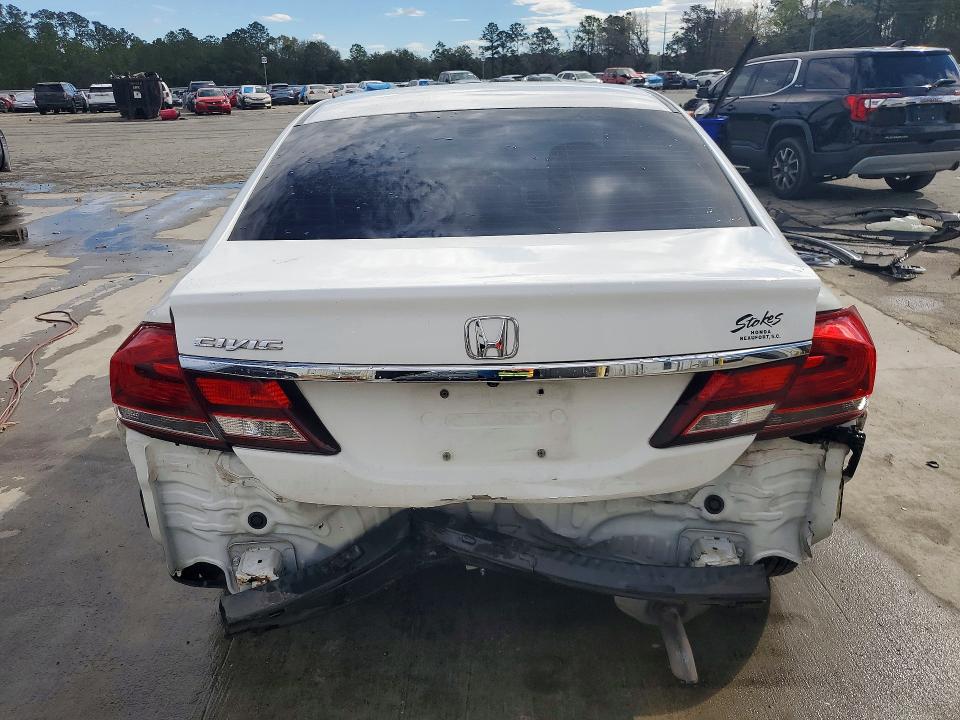 2015 Honda Civic VIN 19XFB2F50FE051596 COPART salvage auction — REAR END, Ga - Cert Of Title-Salvage, sold $1,300 on 2026-07-02 (photo 6)