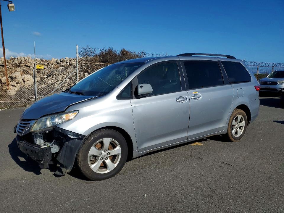 2017 Toyota Sienna VIN 5TDKZ3DC6HS808544 COPART salvage auction — FRONT END, Hi - Certificate Of Salvage, sold $35 on 2026-07-20 (photo 1)