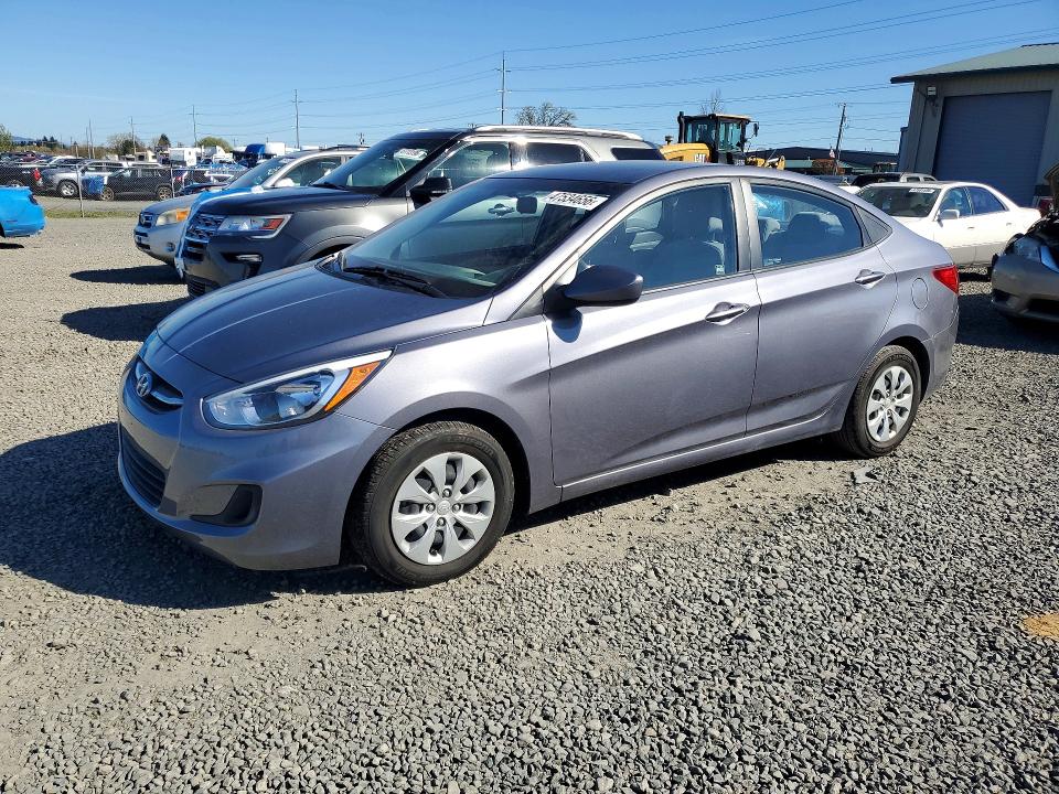 2016 Hyundai Accent VIN KMHCT4AE4GU108044 COPART salvage auction — FRONT END, Or - Lien Papers Salvage, sold $1,750 on 2026-07-14 (photo 1)