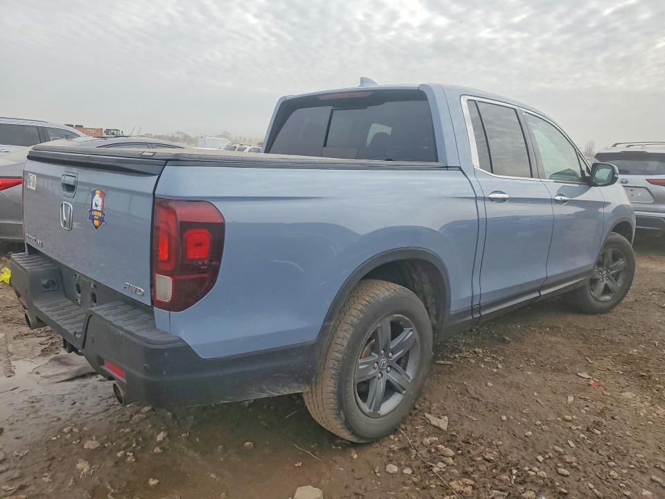 2022 Honda Ridgeline VIN 5FPYK3F79NB037695 COPART salvage auction — HAIL, Il - Salvage Certificate, sold $9,200 on 2026-07-28 (photo 3)