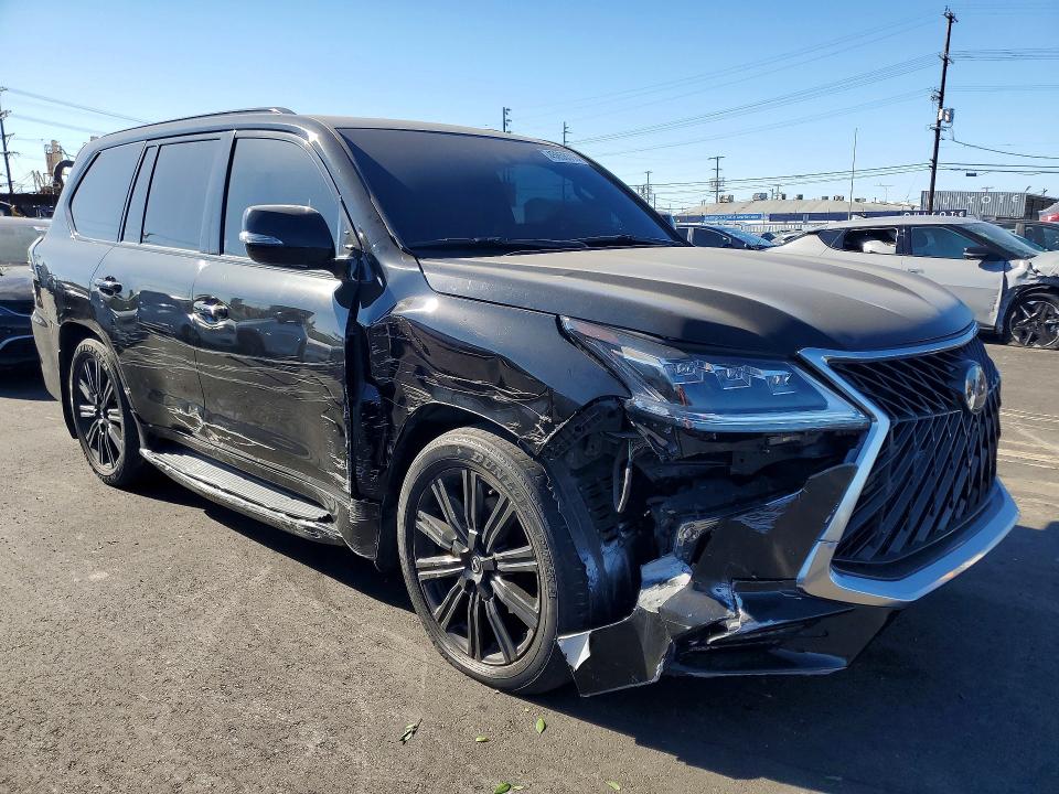 2021 Lexus Lx VIN JTJDY7AX4M4333098 COPART salvage auction — FRONT END, Ca - Salvage Certificate, sold $53,000 on 2026-07-08 (photo 4)