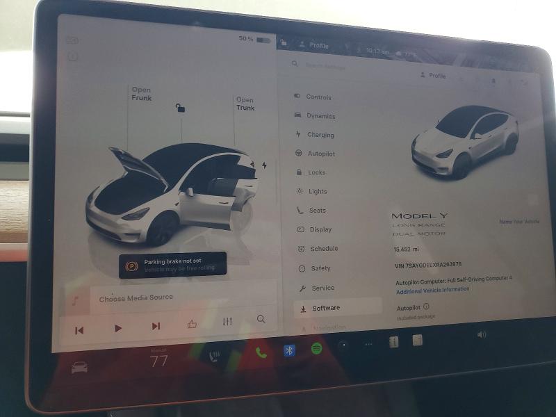 2024 Tesla Model y VIN 7SAYGDEEXRA263976 COPART salvage auction — REAR END, Salvage Title, sold $8,200 on 2026-07-22 (photo 9)
