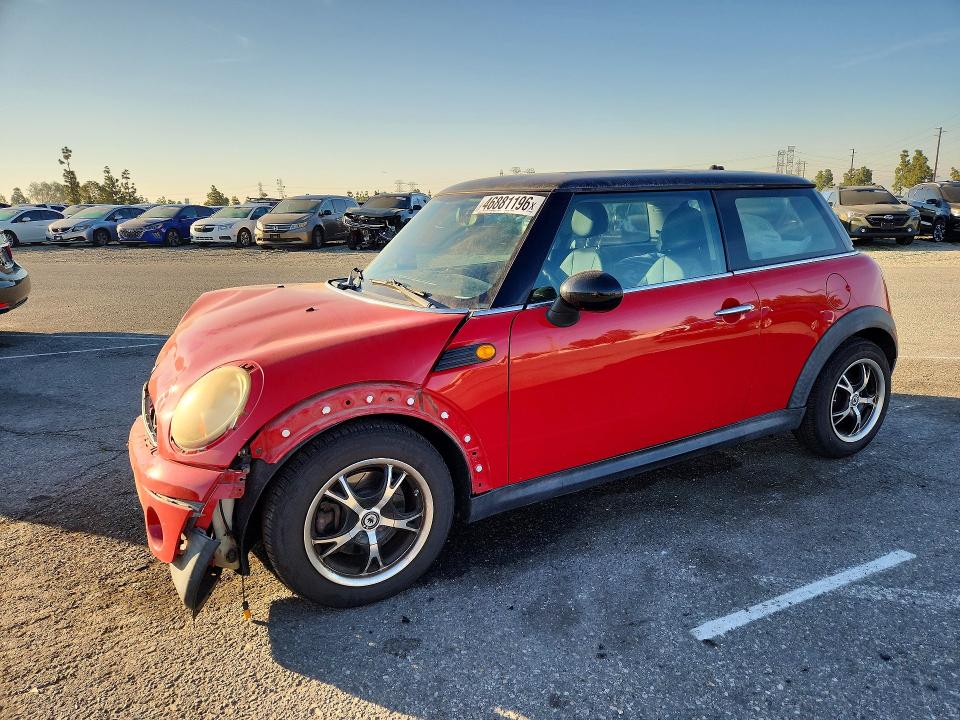 2010 Mini Cooper VIN WMWMF3C56ATZ61675 COPART salvage auction — FRONT END, Ca - Salvage Certificate, sold $875 on 2026-07-16 (photo 1)