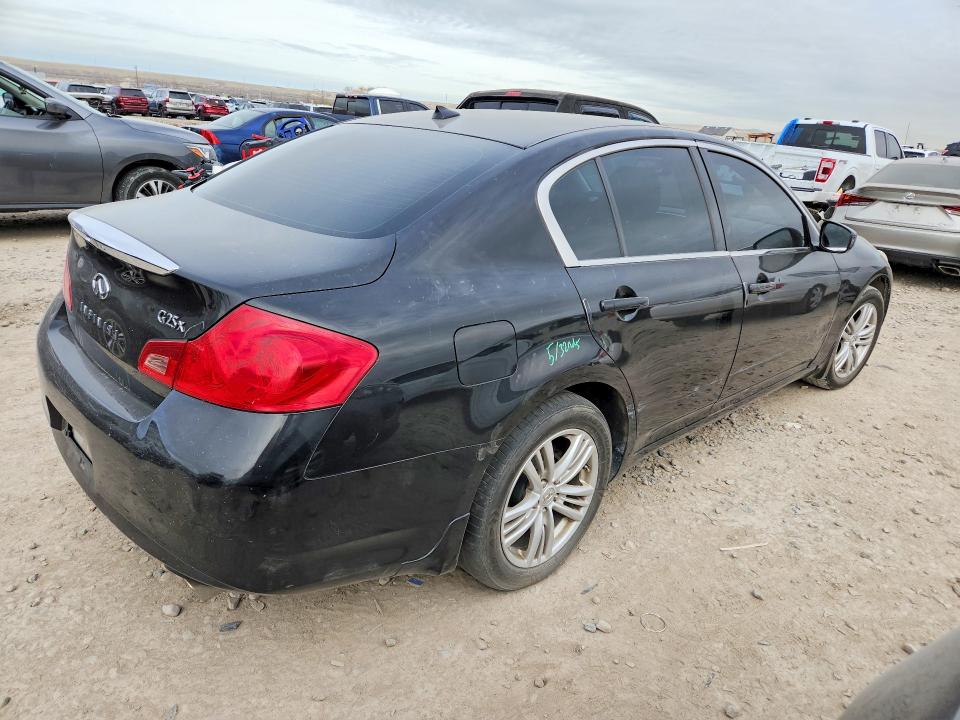 2012 Infiniti G VIN JN1DV6AR9CM862670 COPART salvage auction — SIDE, Ut - Salvage Certificate, sold $775 on 2026-07-08 (photo 3)