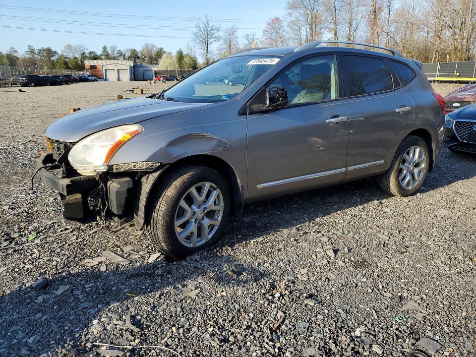 2013 Nissan Rogue VIN JN8AS5MVXDW648597 COPART salvage auction — FRONT END, Md - Cert Of Salvage > 75% Damage, sold $200 on 2026-07-31 (photo 1)