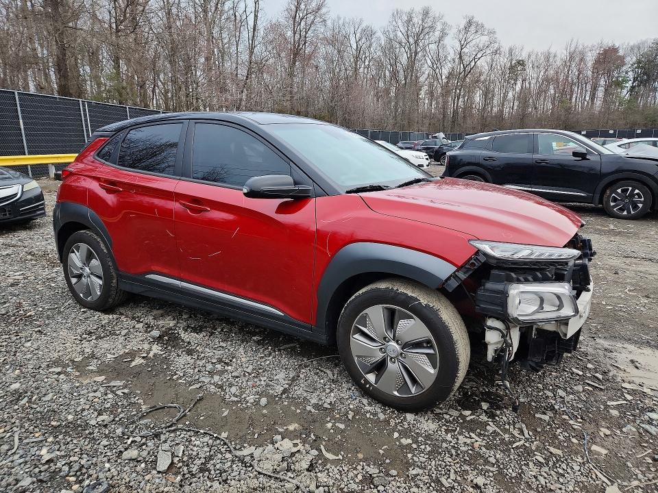 2021 Hyundai Kona VIN KM8K23AG3MU116853 COPART salvage auction — FRONT END, Md - Cert Of Salvage > 75% Damage, sold $7,600 on 2026-07-24 (photo 4)
