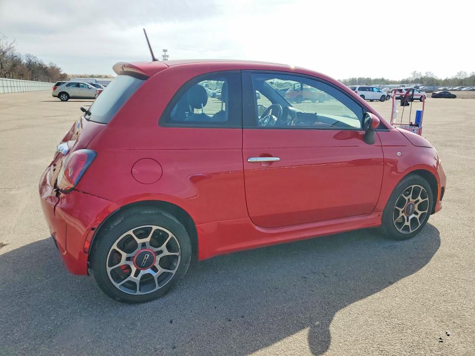 2013 Fiat 500 VIN 3C3CFFHH4DT607265 COPART salvage auction — REAR END, Salvage Title, sold $350 on 2026-08-14 (photo 3)