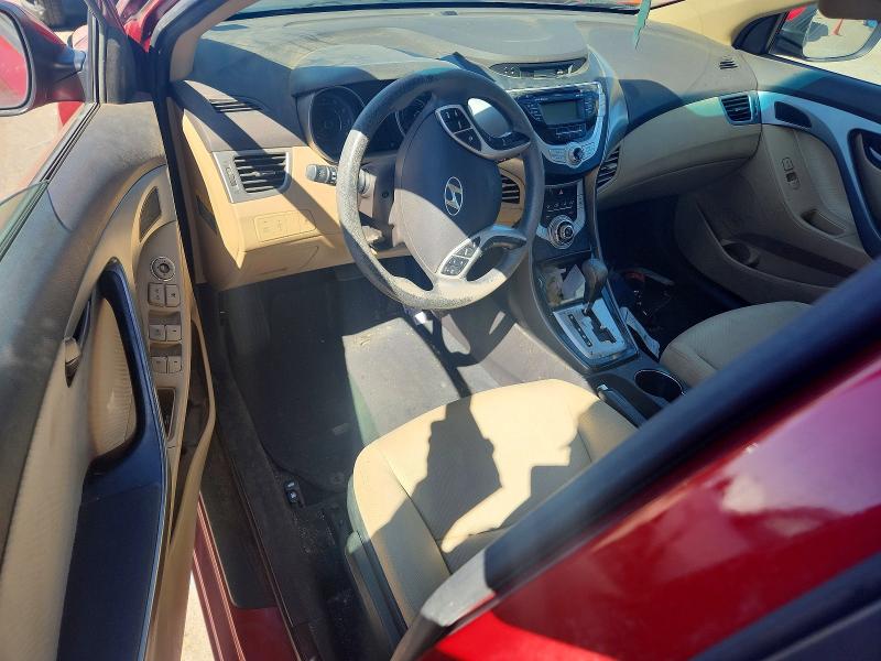 2012 Hyundai Elantra VIN KMHDH4AE8CU307338 COPART salvage auction — FRONT END, Nm - Cert Of Title-Salvage, sold $400 on 2026-07-13 (photo 8)