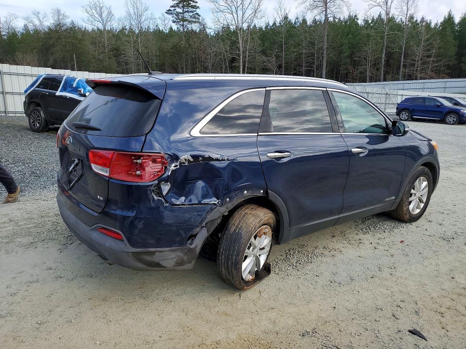 2017 Kia Sorento VIN 5XYPGDA56HG322109 COPART salvage auction — REAR END, Nc - Salvage Certificate Of Title, sold $175 on 2026-07-09 (photo 3)