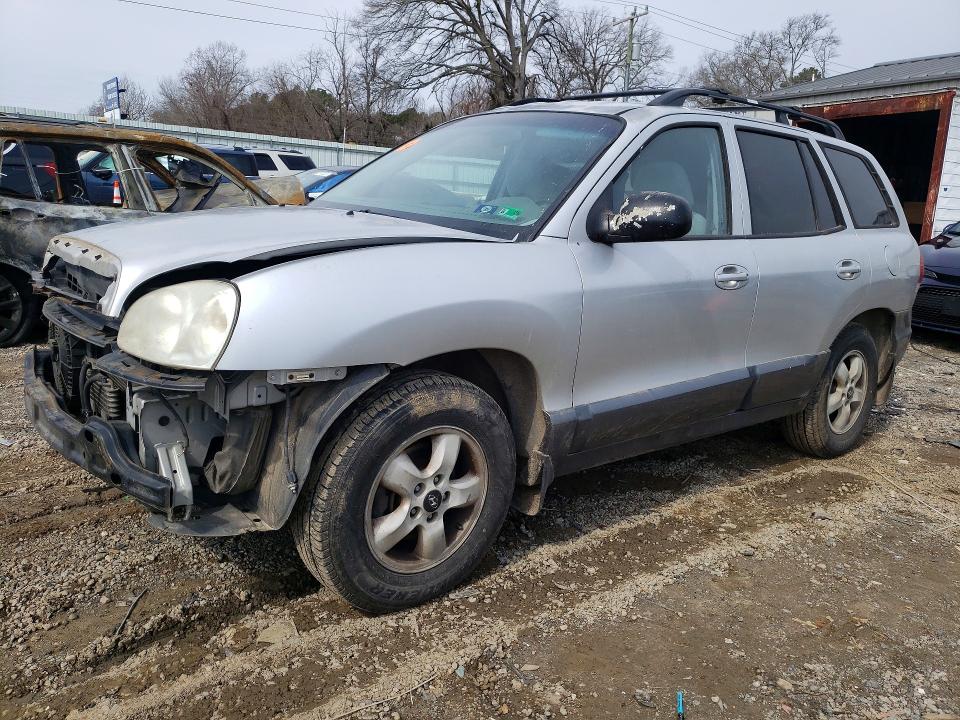 2005 Hyundai Santa fe VIN KM8SC13D15U946513 COPART salvage auction — FRONT END, Va - Cert Of Title - Salvage, sold $150 on 2026-07-06 (photo 1)
