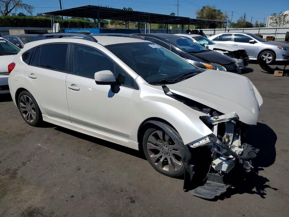 2014 Subaru Impreza VIN JF1GPAL61E8226840 COPART salvage auction — FRONT END, Salvage Title, sold $50 on 2026-07-14 (photo 4)