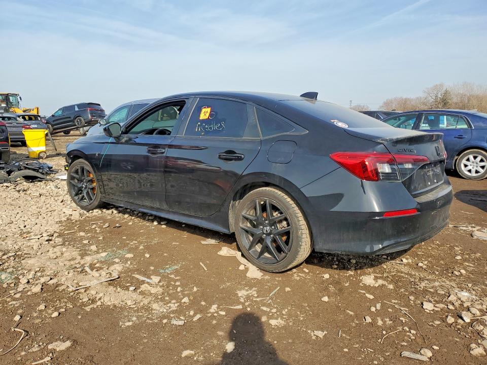 2022 Honda Civic VIN 2HGFE2F53NH592217 COPART salvage auction — FRONT END, Il - Salvage Certificate, sold $3,900 on 2026-07-03 (photo 2)