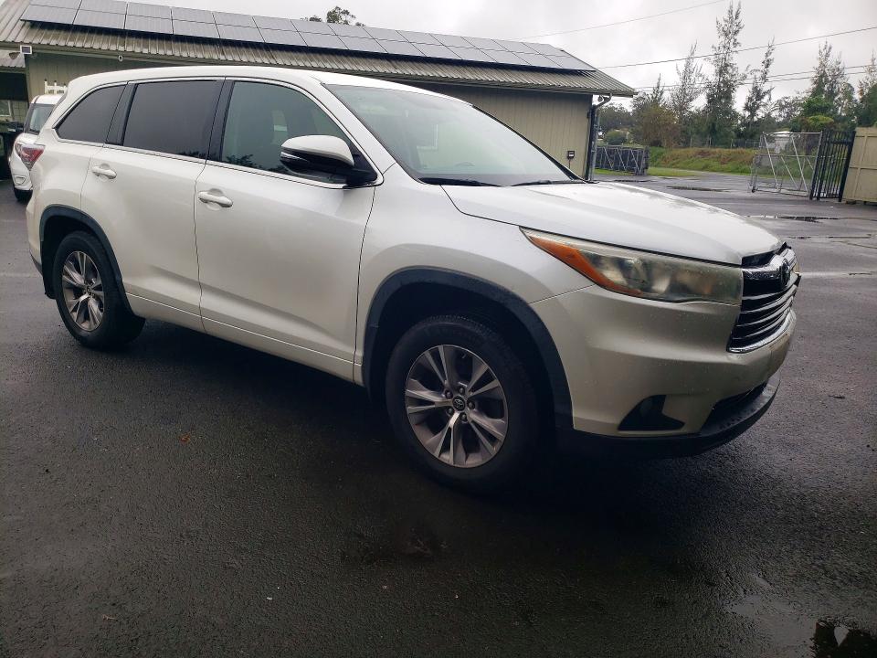 2016 Toyota Highlander VIN 5TDBKRFH1GS315787 COPART salvage auction — FRONT END, Hi - Certificate Of Salvage, sold $3,750 on 2026-07-06 (photo 4)