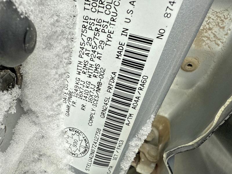 2007 Toyota Tacoma VIN 5TELU42N87Z412758 COPART salvage auction — ROLLOVER, AB - OOP - SALVAGE, sold $200 on 2026-07-28 (photo 9)