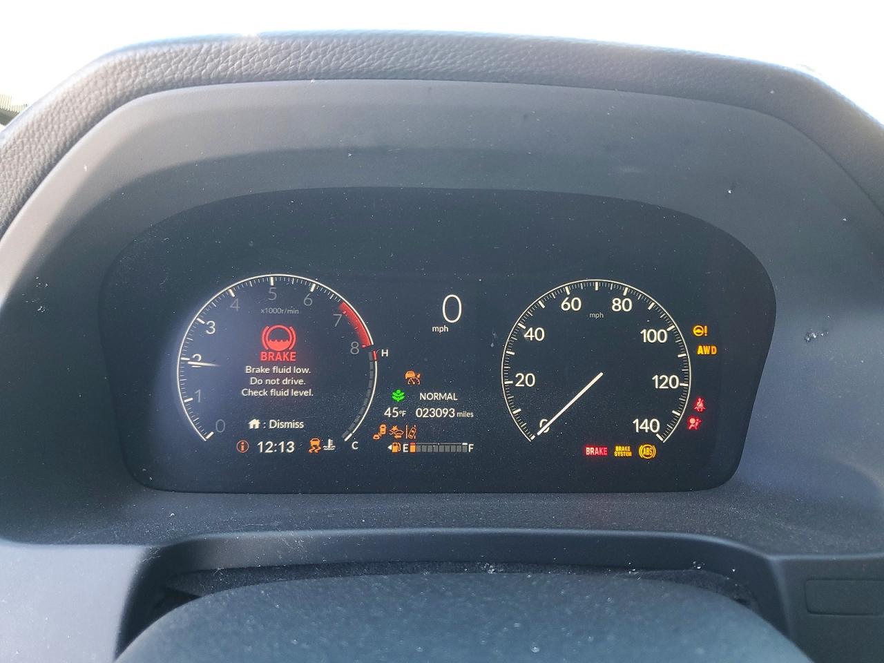 2025 Honda Ridgeline VIN 5FPYK3F19SB004445 COPART salvage auction — Front End, AL - CERT OF TITLE-SALVAGE TITLE, sold $6,800 on 2026-07-09 (photo 9)