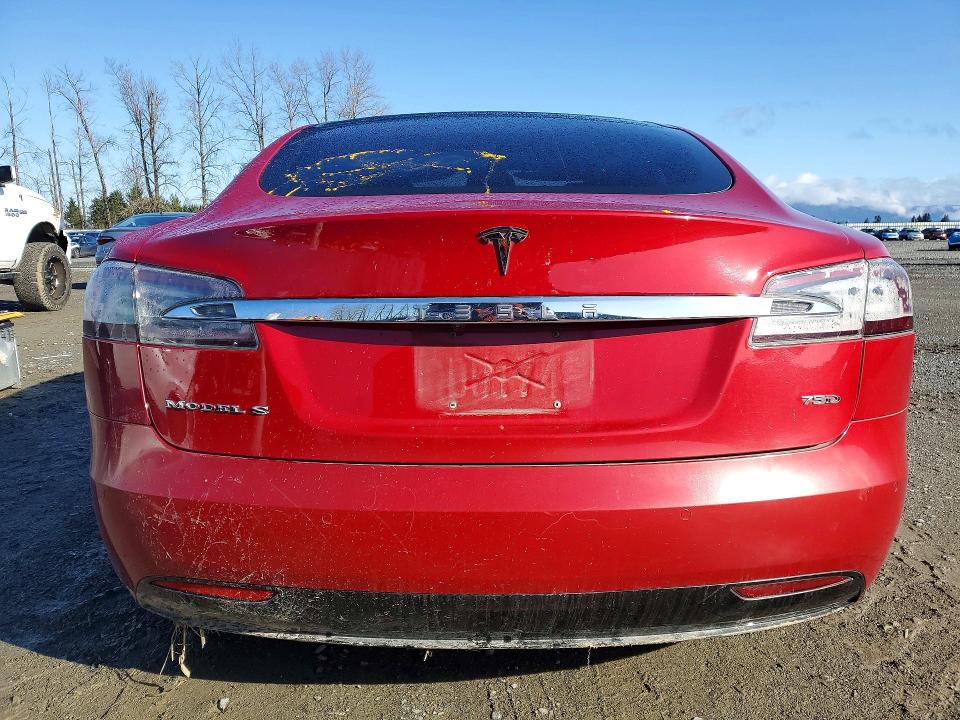 2018 Tesla Model s VIN 5YJSA1E2XJF292393 COPART salvage auction — WATER/FLOOD, WA - BILL OF SALE, sold $2,600 on 2026-07-06 (photo 6)