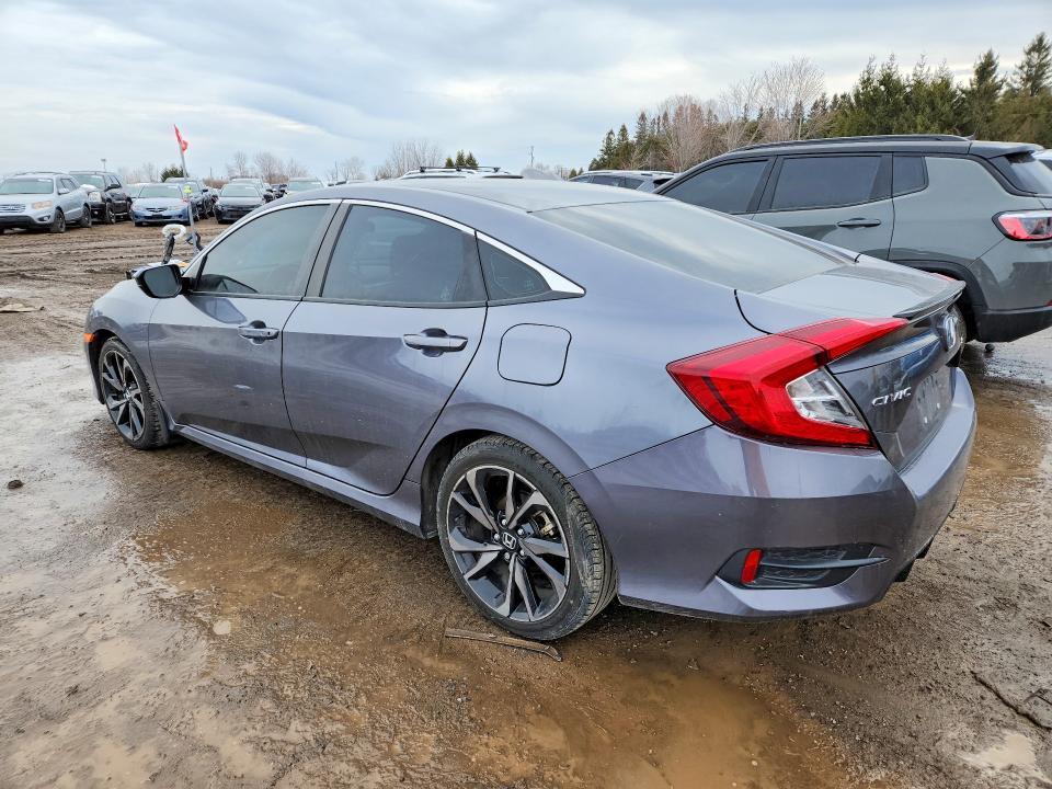 2020 Honda Civic VIN 2HGFC2F82LH015515 COPART salvage auction — VANDALISM, On - Permit No Brand - Unfit, sold $8,800 on 2026-07-30 (photo 2)