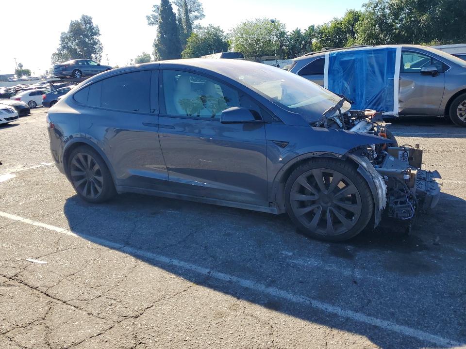 2022 Tesla Model x VIN 7SAXCBE51NF329551 COPART salvage auction — FRONT END, Ca - Salvage Certificate, sold $12,700 on 2026-07-31 (photo 4)