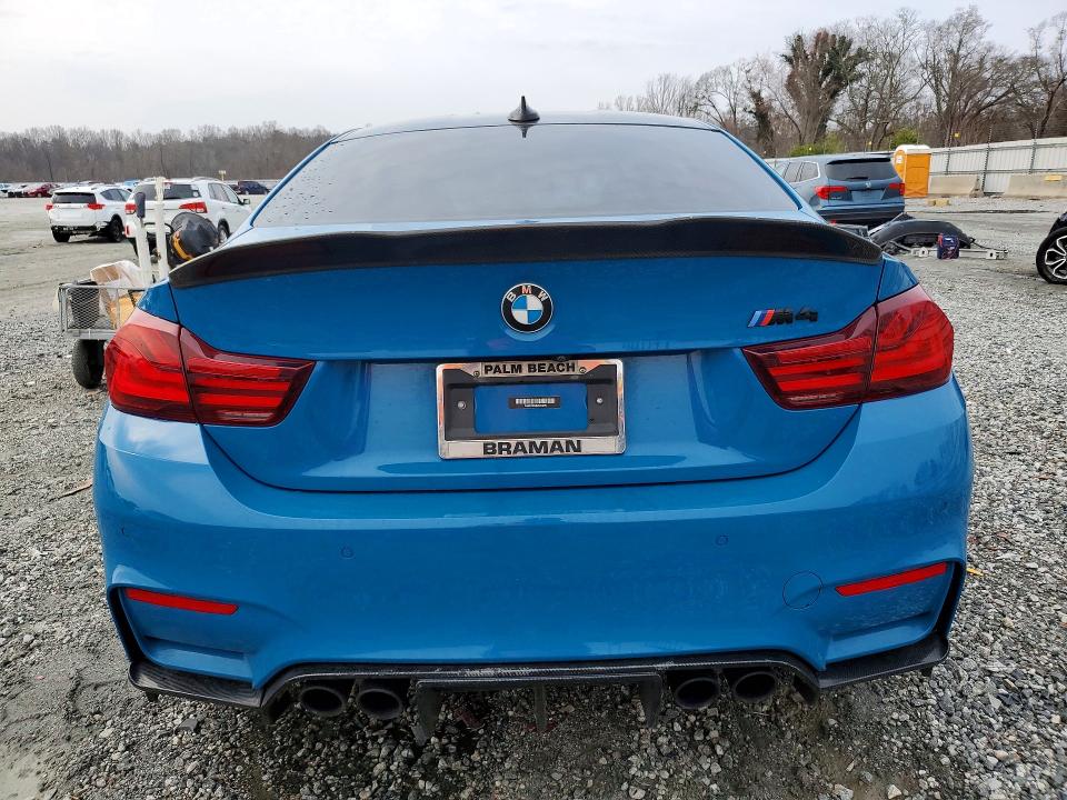 2020 BMW M4 VIN WBS4Y9C08LFJ30239 COPART salvage auction — ENGINE BURN, Sc - Non-Reb & Rem Salvage Title, sold $22,900 on 2026-07-08 (photo 6)