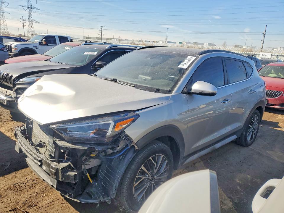 2021 Hyundai Tucson VIN KM8J3CAL0MU366170 COPART salvage auction — FRONT END, Il - Salvage Certificate, sold $250 on 2026-07-09 (photo 1)