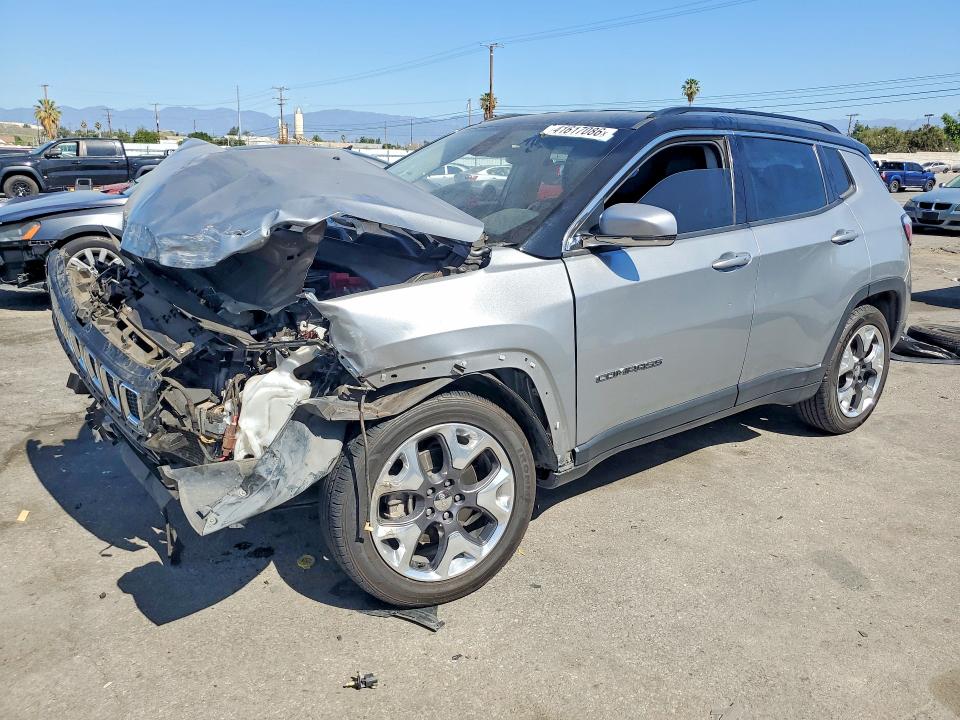 2020 Jeep Compass VIN 3C4NJCCB3LT108072 COPART salvage auction — FRONT END, Ca - Salvage Certificate, sold $825 on 2026-07-09 (photo 1)
