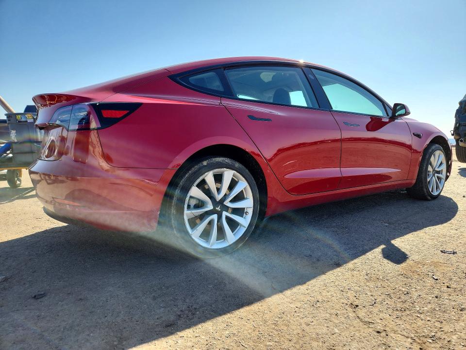 2023 Tesla Model 3 VIN 5YJ3E1EA8PF663141 COPART salvage auction — FRONT END, Pa - Cert Of Salv-R=Reconstructed, sold $1,750 on 2026-07-31 (photo 3)