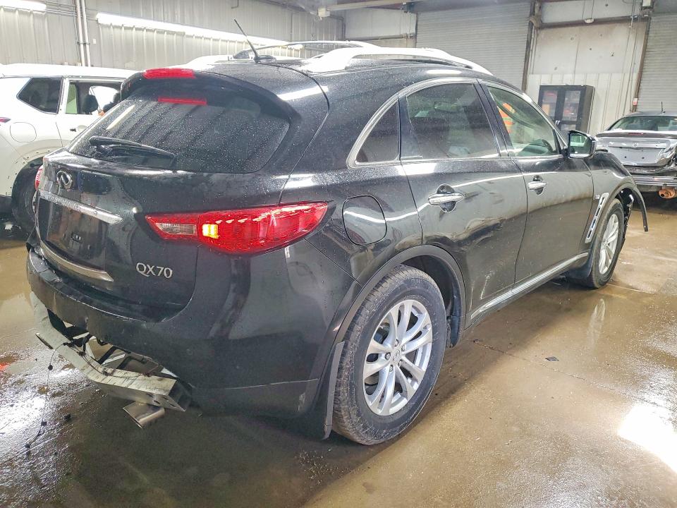 2014 Infiniti Qx70 VIN JN8CS1MW6EM410964 COPART salvage auction — FRONT END, Il - Salvage Certificate, sold $650 on 2026-07-09 (photo 3)