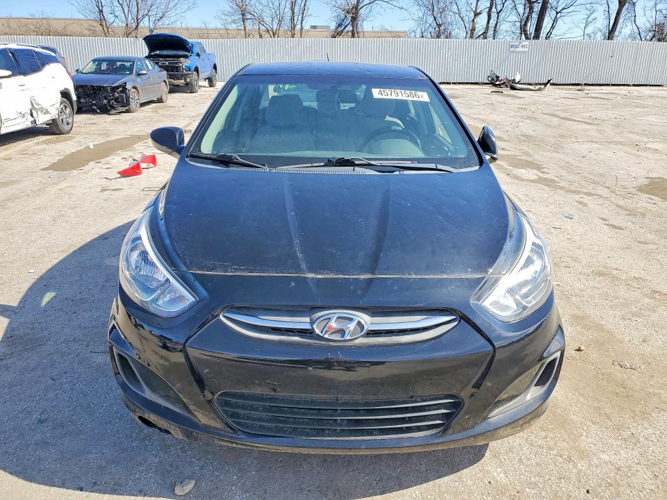 2017 Hyundai Accent VIN KMHCT4AE6HU247416 COPART salvage auction — HAIL, Wv - Salvage Certificate, sold $800 on 2026-07-14 (photo 5)