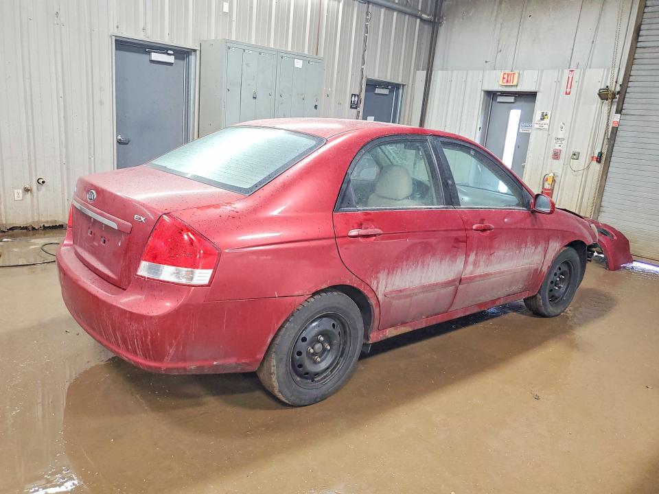 2009 Kia Spectra VIN KNAFE221095587181 COPART salvage auction — FRONT END, Il - Salvage Certificate, sold $300 on 2026-07-07 (photo 3)