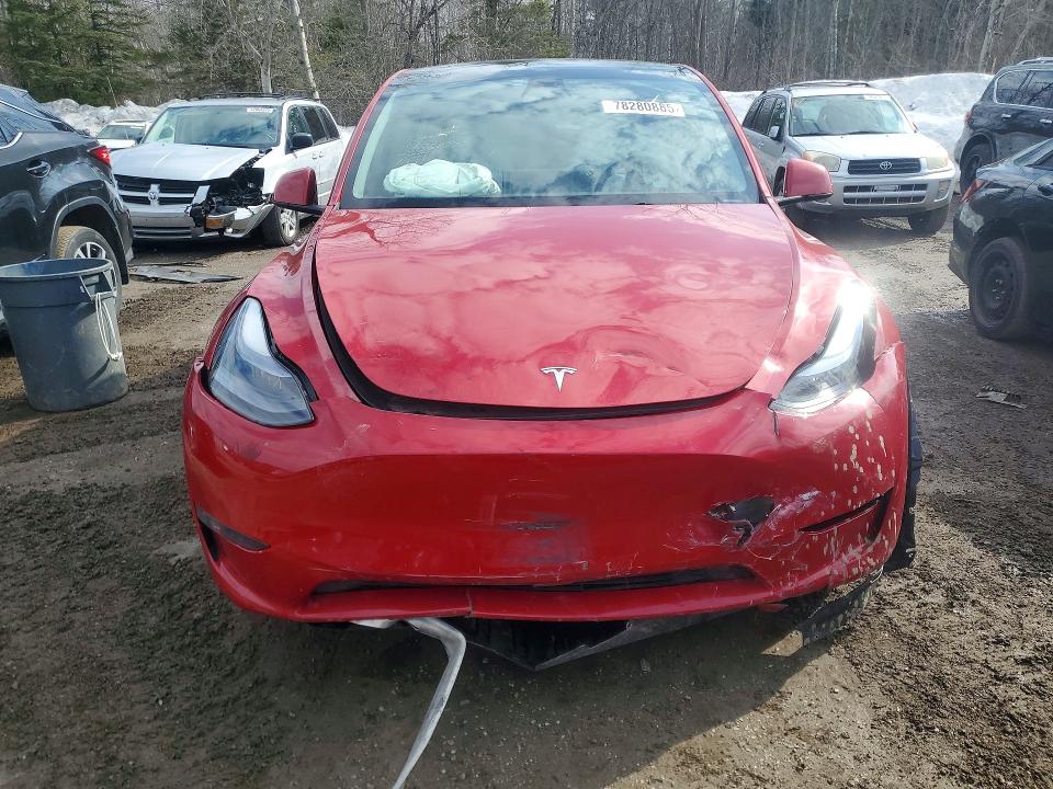 2023 Tesla Model y VIN 7SAYGDEE2PF761685 COPART salvage auction — SIDE, ON - PERMIT NO BRAND - UNFIT, sold $18,450 on 2026-07-16 (photo 5)